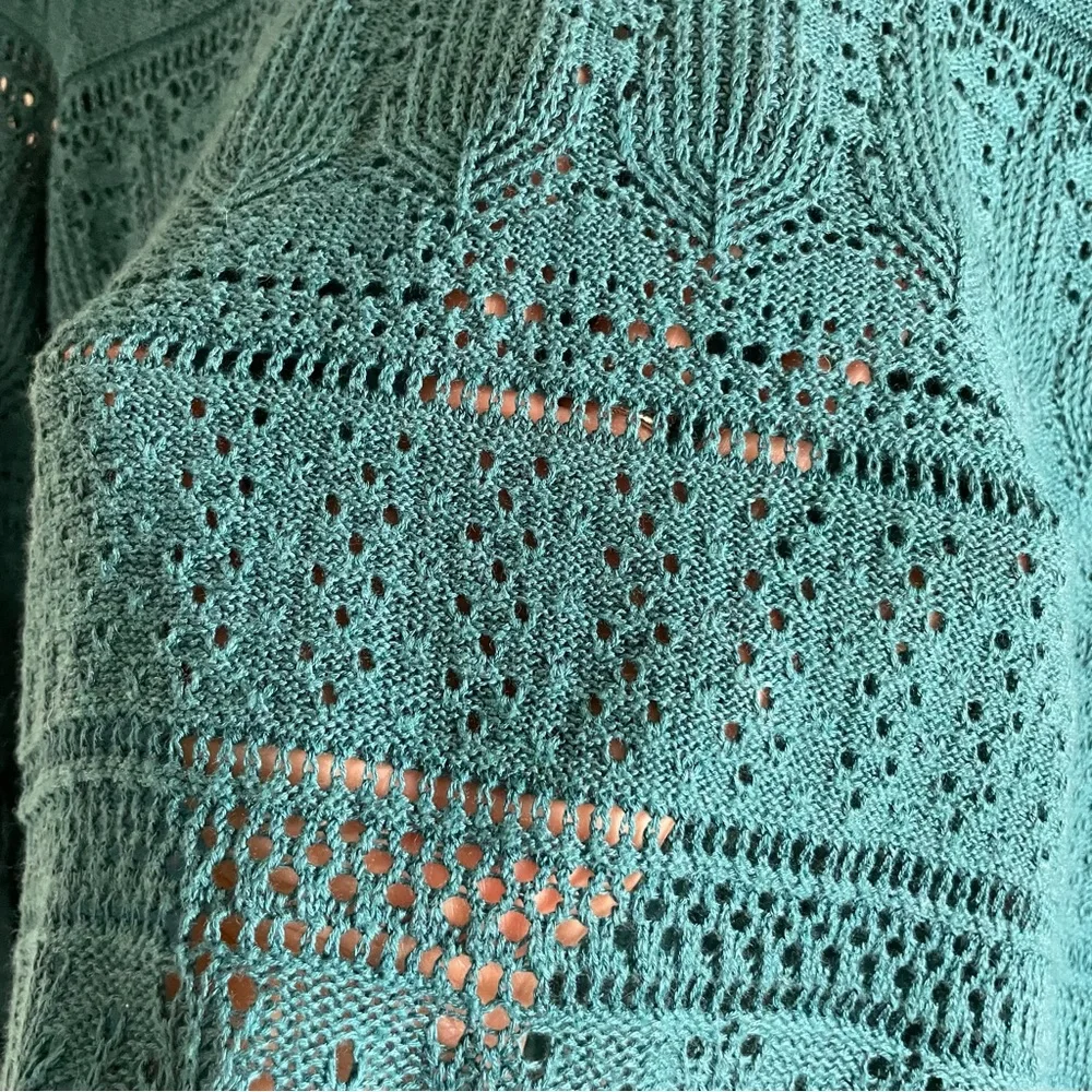 Free People Once Upon. Time Knit Bell Teal Top Size S